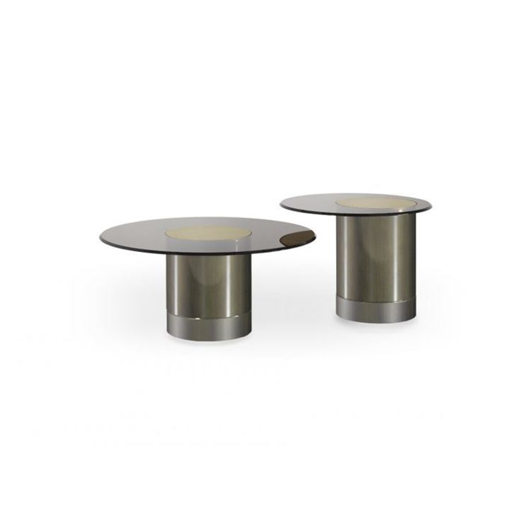 Tau 40 Steel Coffee Table - Glass - Reflex
