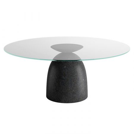 Janeiro Glass Table - Lago - Round Top