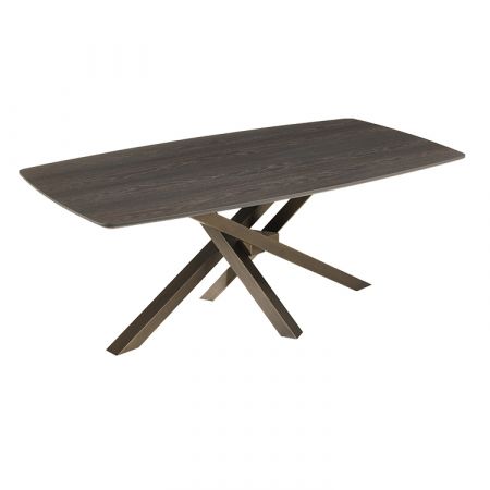 Shangai Table - Bevelled Wooden Top - Riflessi