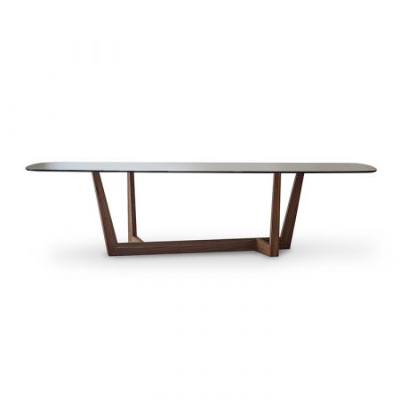 Art Wood Table - Rectangular Top - Rounded Edges - Bonaldo