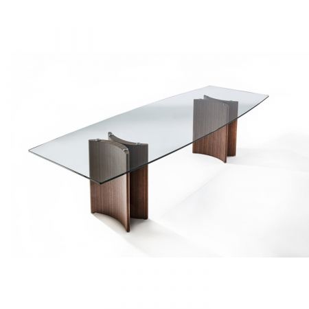 Alan Table - Barrel Shaped - Glass Top
