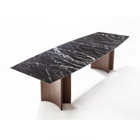 Table Alan - Forme de Tonneau - Plateau en marbre - Porada