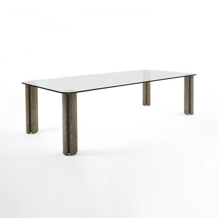 Quadrifoglio Table - Rectangular - Crystal Top - Porada
