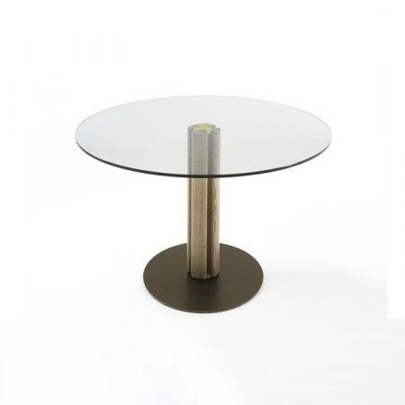 Quadrifoglio Table - Round - Glass Top - Porada