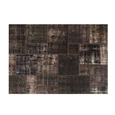 Patchwork Dark Brown D36 Carpet - Mohebban Milano