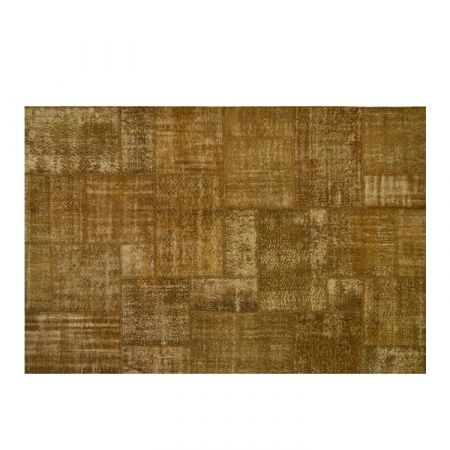 Patchwork Caramel Brown D39 Carpet - Mohebban Milano