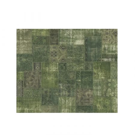 Patchwork Green D51 Carpet - Mohebban Milano