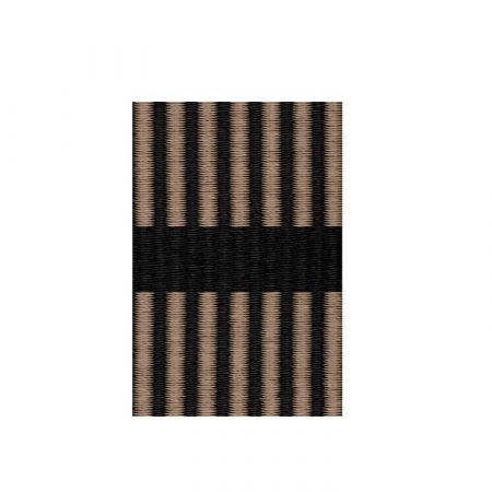 Cut Stripe Black Antique Carpet - Woodnotes
