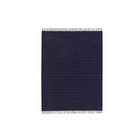 Line Navy Blue Light Sand Carpet - Woodnotes
