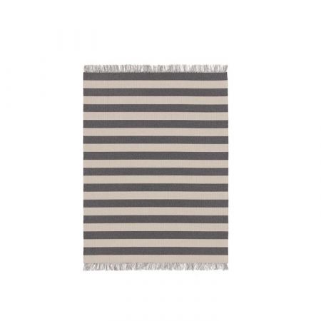Big Stripe Melange Grey Light Sand Carpet - Woodnotes