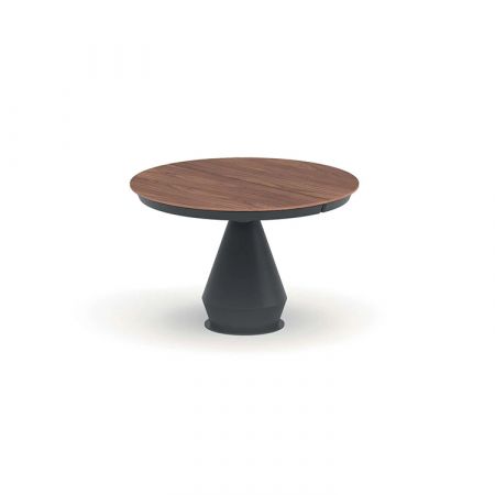 Lycos Table - Extendable  Wood Top - Ozzio Italia