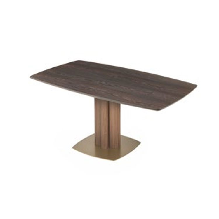 Tower Table - Beveled Wooden Top - Riflessi